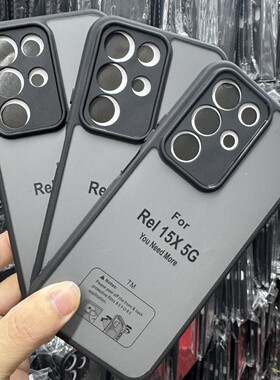适用外贸真我Realme 16PRO 15X 15T 14PRO TM透黑肤感手机壳真我C75 C71 C61 C53 P3 透黑磨砂PC二合一保护套