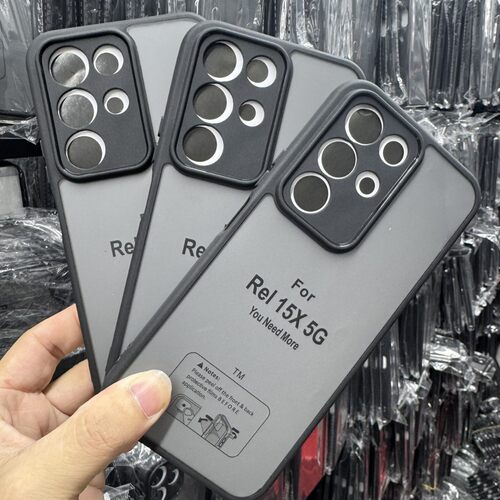 适用外贸真我Realme 16PRO 15X 15T 14PRO TM透黑肤感手机壳真我C75 C71 C61 C53 P3 透黑磨砂PC二合一保护套