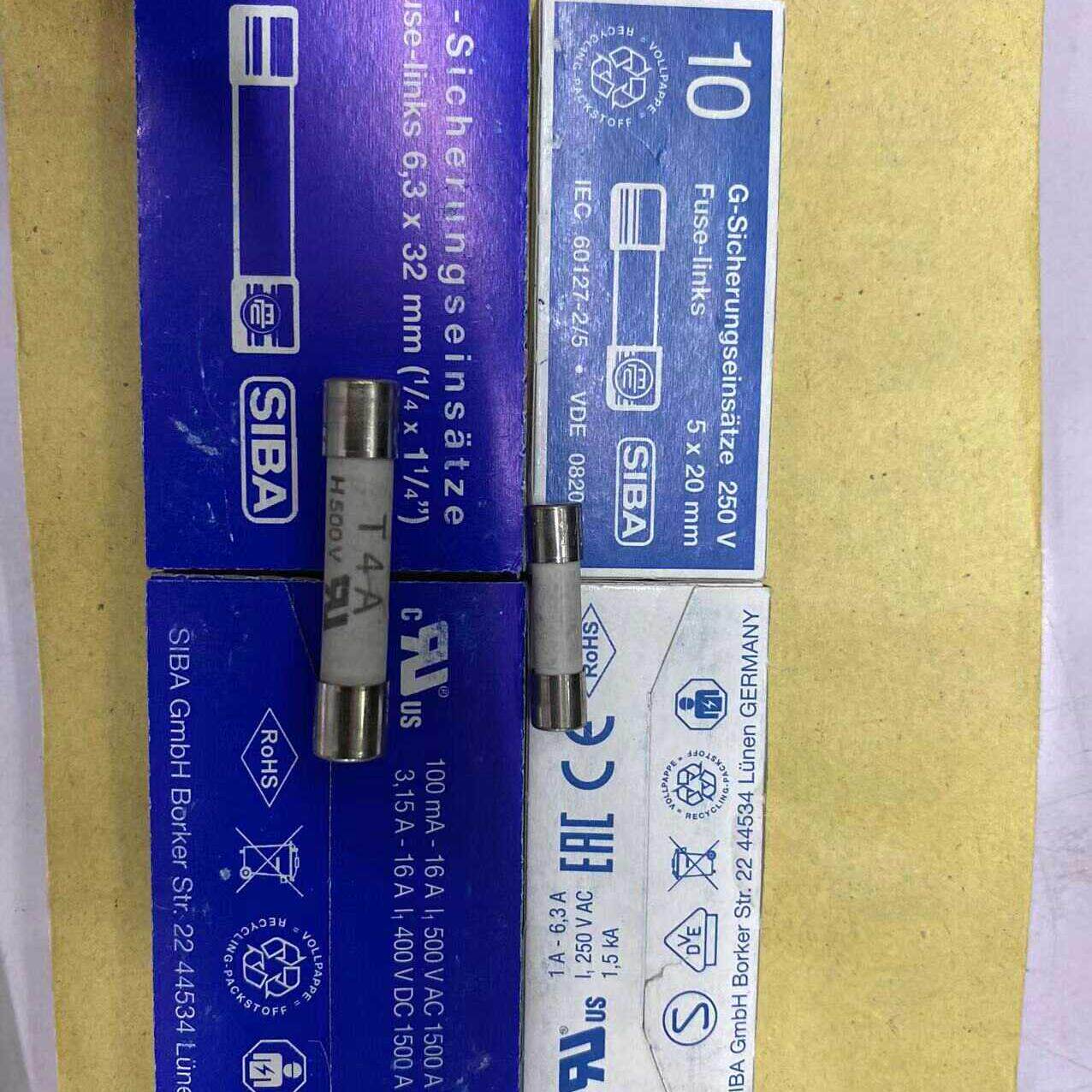 德国SIBA5*20 6.3*32保险丝ELU陶瓷管 10A250V179200 189140系列