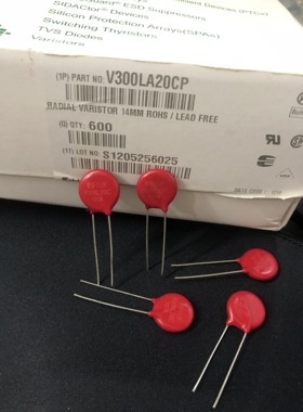 Littelfuse美国力特压敏电阻 V300LA20AP P300L20 300V 14MM