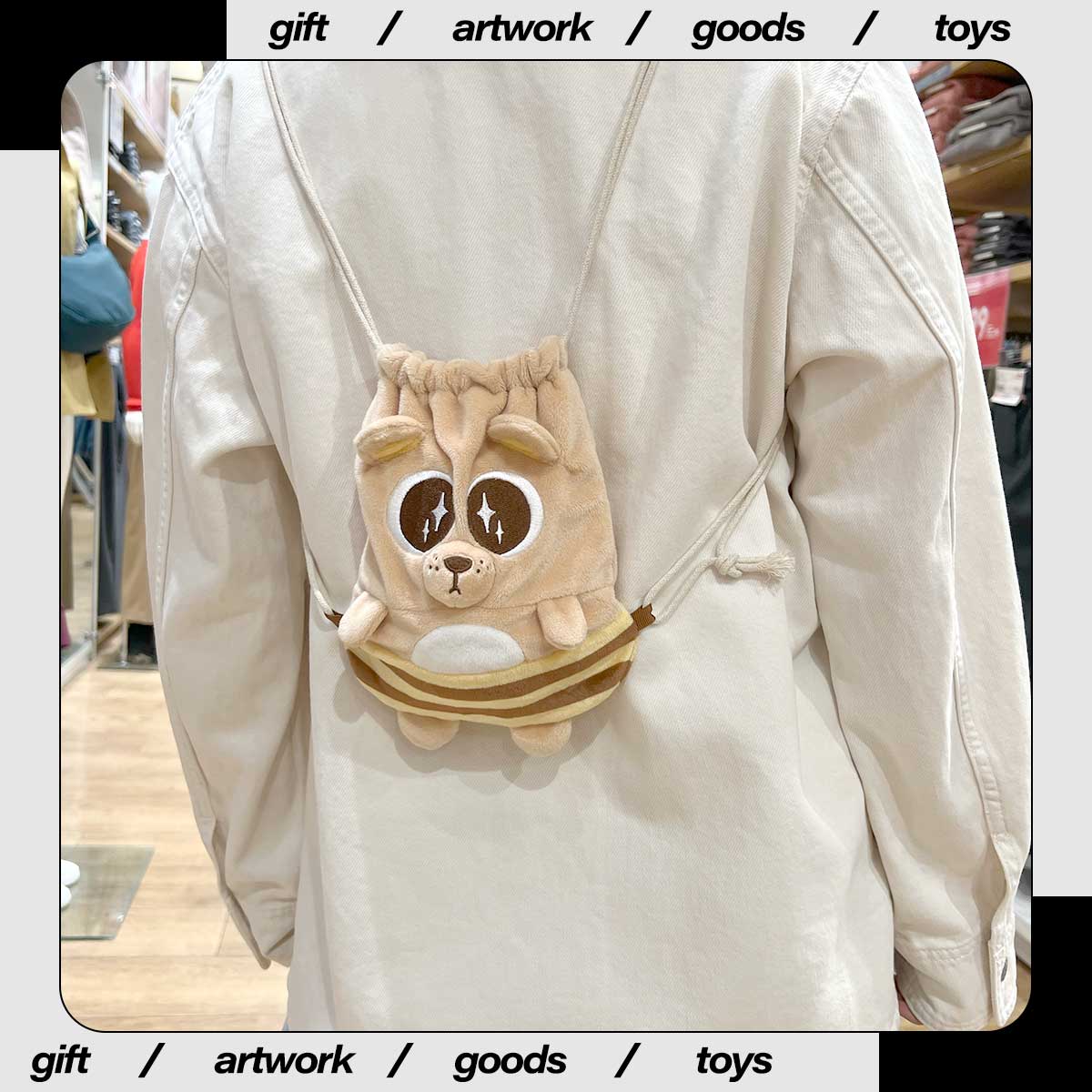 HONEYKUMA束口包可爱国产原创