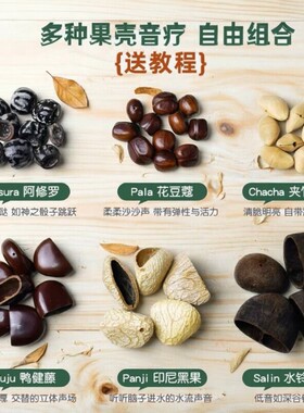 10个 果壳风铃  手工DIY果壳豆荚娃娃饰品配件原材料纯天然果实壳