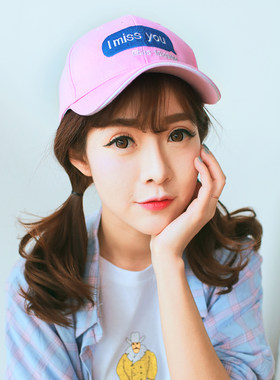 棒球帽女韩版百搭夏季帽子女甜美可爱学生街头夏天休闲粉色鸭舌帽