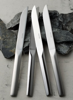 PURFI PERLI 斯堪的纳维亚风 不锈钢餐刀西餐刀牛排刀主餐刀 极简