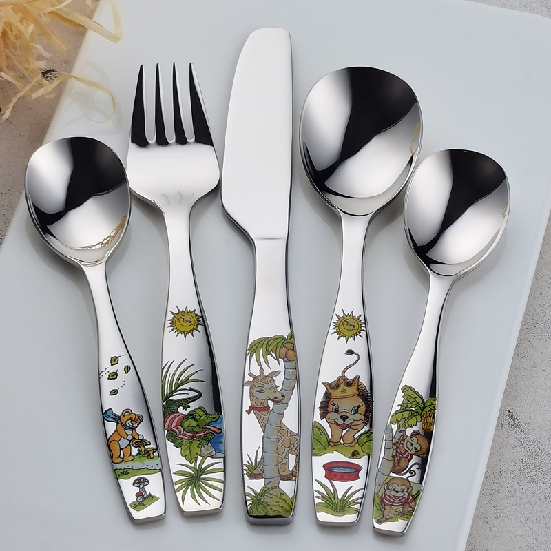 ELKBARN儿童刀叉勺餐具动物系列