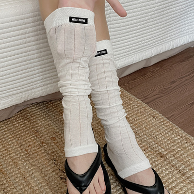 白色踩脚袜套堆堆袜显瘦