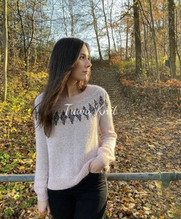 泰尔内提花套衫编织中文图解文字说明