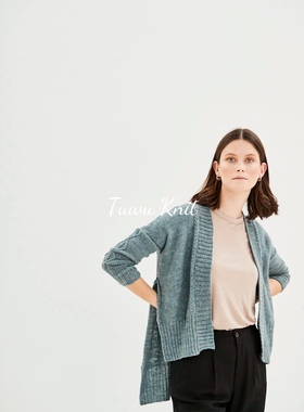 布劳迪克麻花开衫棒针编织中文图解文字说明