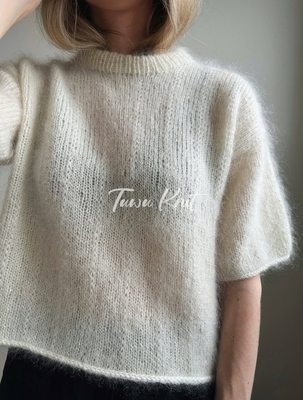【中文】瓦拉Tee 女士马海毛短袖毛衣棒针编织文字解说明 非视频