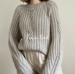 扭扭结 女士扭麻花毛衣编织中文图解文字说明