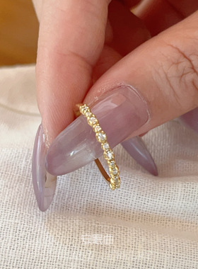 满天星碎钻日系s925环轻戒指