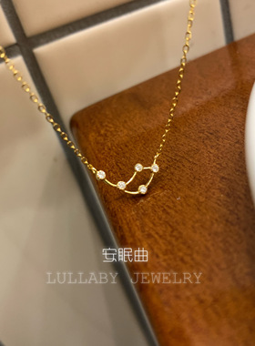 S925纯银摩羯座轻奢百搭项链女