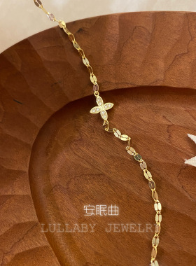 洗手不用摘幸运四叶草S925手链