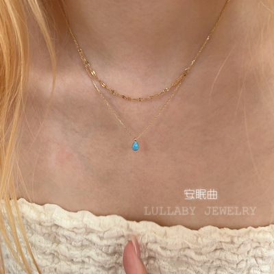 「清迈日记」双层水滴钛钢项链