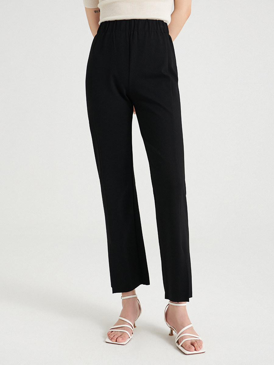 SUD Weiguang Shiji_Fashionable upgrade wear with slightly flared long legs_High waist and slim western style slit mopping pants