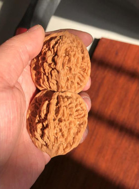 自然桩45mm麦穗虎头麻核桃文玩把件精选老树压手狮虎兽老树健身送