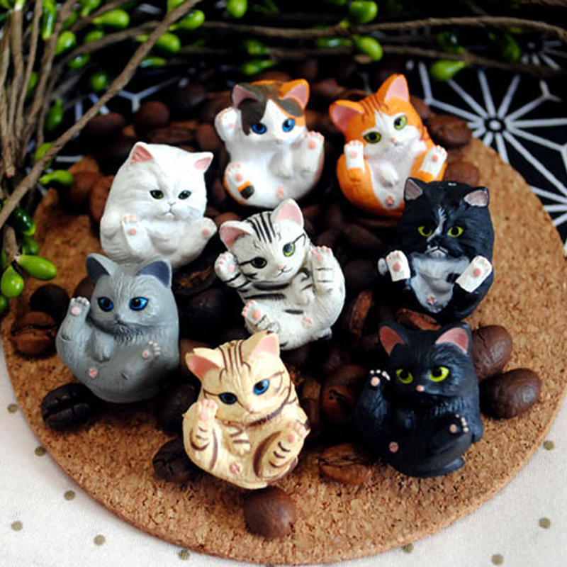 DIY菊花小圆猫配饰挂链礼物扭蛋