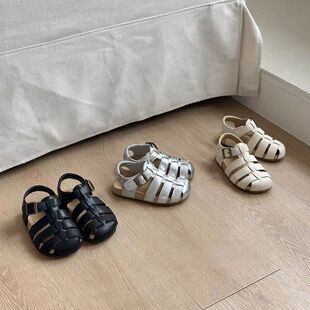 儿童凉鞋包头2026夏季新款女童软底男童沙滩宝宝罗马女宝真皮鞋子