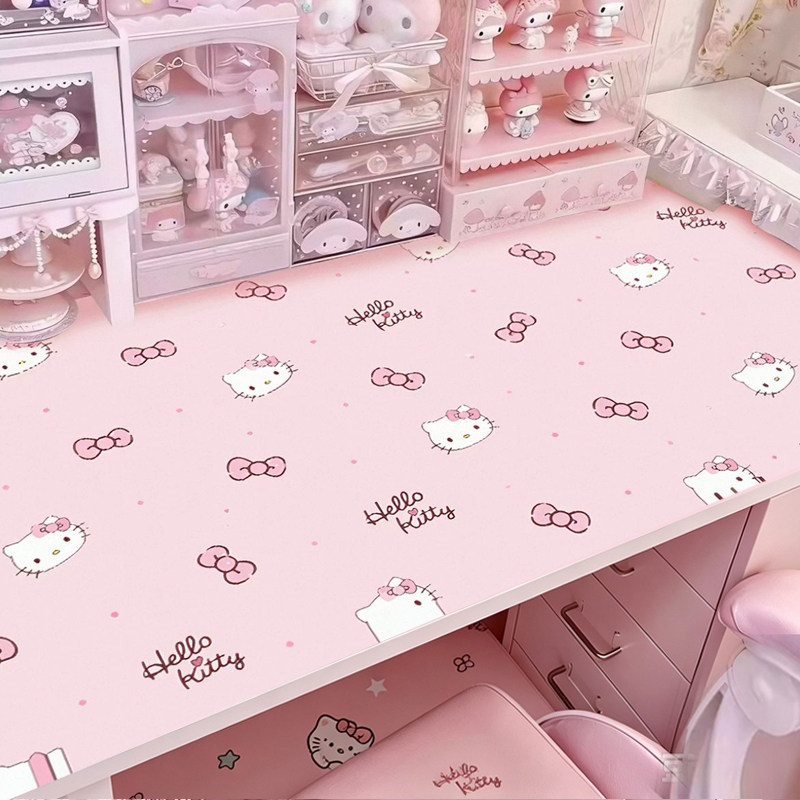 少女心Hello Kitty卡通粉色桌垫防水防油桌面保护垫写字台办公桌
