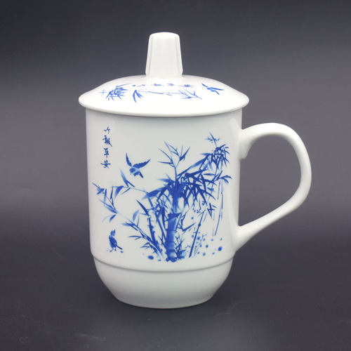 陶瓷带盖茶杯个人专用水杯定制