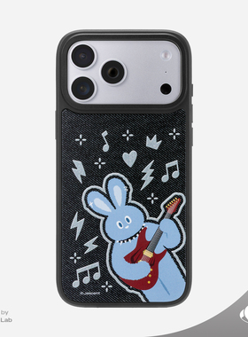 Jascent原创设计朋克兔子吉他摇滚可爱卡通磁吸Magsafe手机壳适用于苹果iPhone17ProMax17Pro创意卡通保护套