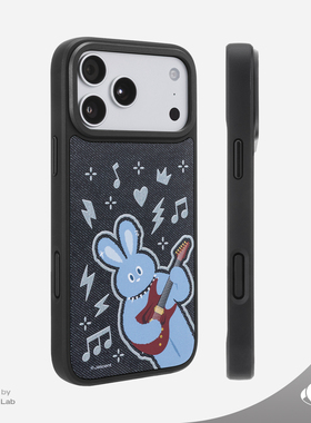 Jascent原创设计朋克兔子吉他摇滚可爱卡通磁吸Magsafe手机壳适用于苹果iPhone17ProMax17Pro创意卡通保护套