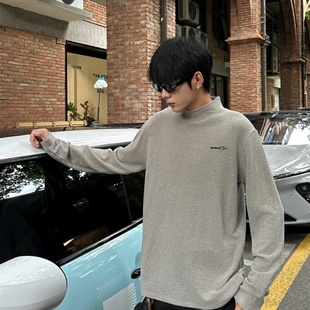 2025秋冬帅小子男大童德绒打底衫少年初高中生半高领弹力保暖内搭