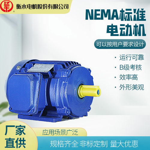 衡水猛牛电机NEMA标准的全封闭自扇冷却电动机B/D设计 CID2防爆