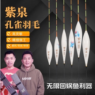 紫泉浮漂孔雀羽毛竞技黑坑休闲浮漂逸都JY系列抗走水鲫鱼混养浮漂