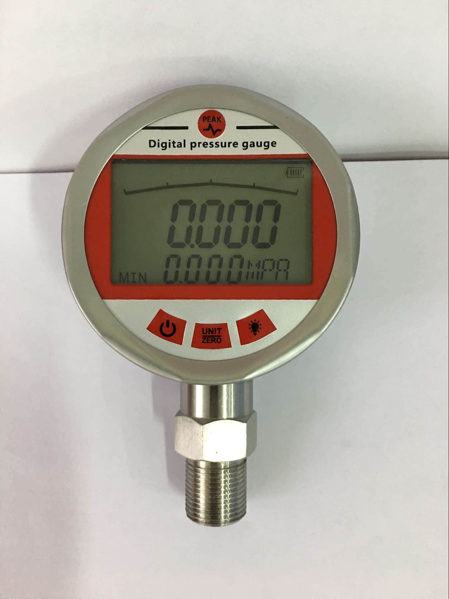 不锈钢精密数字压力表凯迅耐振高精度水压气压液压真空负压电池表
