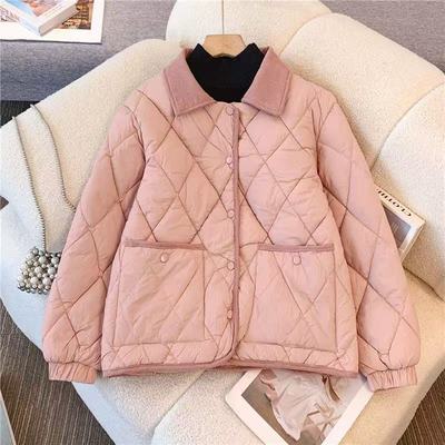 小香风轻薄菱格棉服秋冬款2025新款时尚洋气减龄小棉袄短外套棉衣