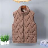 韩版 羽绒马甲女短款 2024年新款 立领宽松外穿羽绒服背心糖果色外套