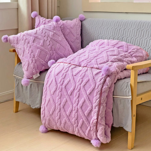 加厚抱枕被云绣柔多功能