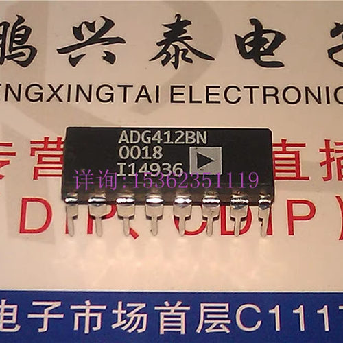 ADG412BN  LC2MOS精密四路SPST开关IC元件 进口双列直插脚PDIP-16