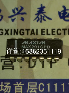 MAX201CPD  5V的RS-232接口与0.1uF外部电容收发器IC进口14直插脚