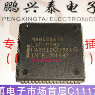 N80C28612  微处理器 PQCC68脚  286  16位老式CPU收藏集合 实拍