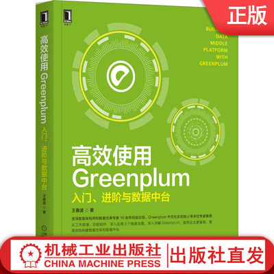 【机械工业】高效使用Greenplum：入门、进阶与数据中台 王春波 9787111696490