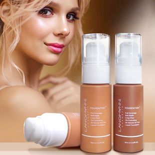 浪曼妮粉底液欧美小麦色黄黑皮控油遮瑕修容哑光持久女士油皮专用