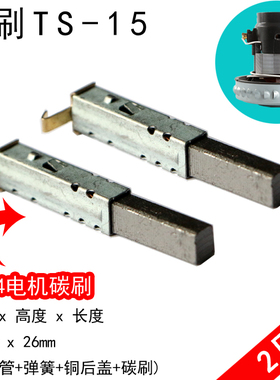 TS-15亿力吸尘器电机碳刷YLW6263AB HLX1200-GS-DA 6x8x26mm