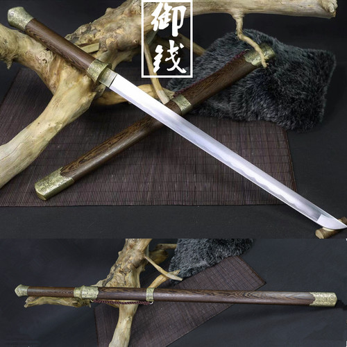 龙泉御钱刀剑唐横刀一体镇宅宝剑短款中款长款直刀未开刃