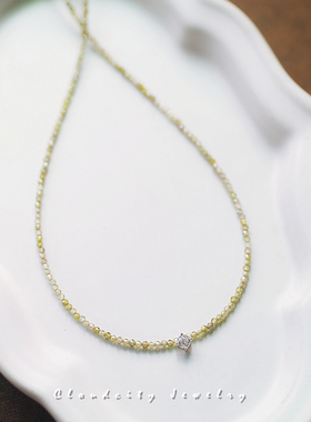 925银锆石短项链春季新款