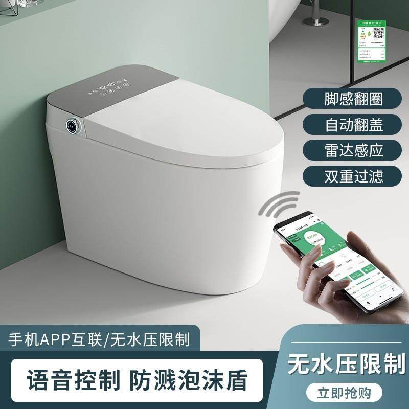 智能马桶家用卫生间坐厕陶瓷一体坐便器即热式包安装虹吸马桶