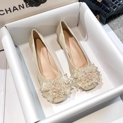 法式绝美气质新娘单鞋