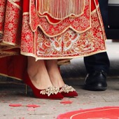 婚宴鞋 绝美不累脚新娘鞋 高级感 女2025新款 细跟结婚秀禾鞋 婚鞋 单鞋