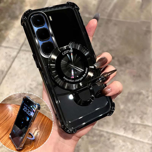 四角防摔支架适用传音infinixhot60i手机壳软全包hot60i外壳.透明