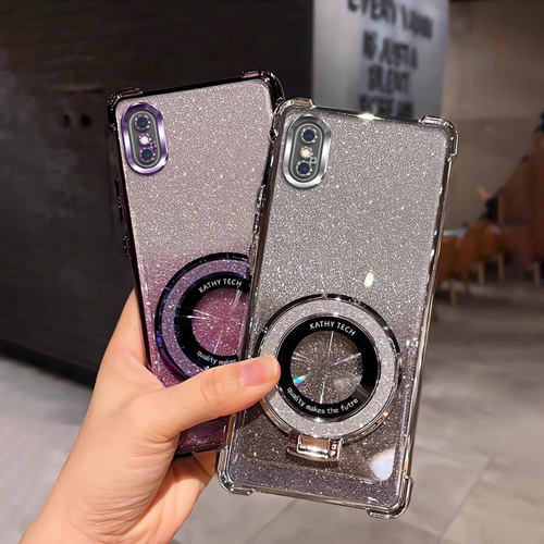 四角防摔支架适用于苹果xs手机壳透明iphonexs保护套applexs外壳电镀磁吸套男女款简约全包网红软潮流