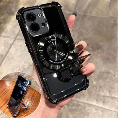四角防摔支架适用oppoReno9手机壳PHM110简约外壳reno9透明保护套