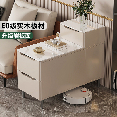 实木沙发边柜侧柜边几客厅2025新款轻奢高级感茶几岩板角几小桌子