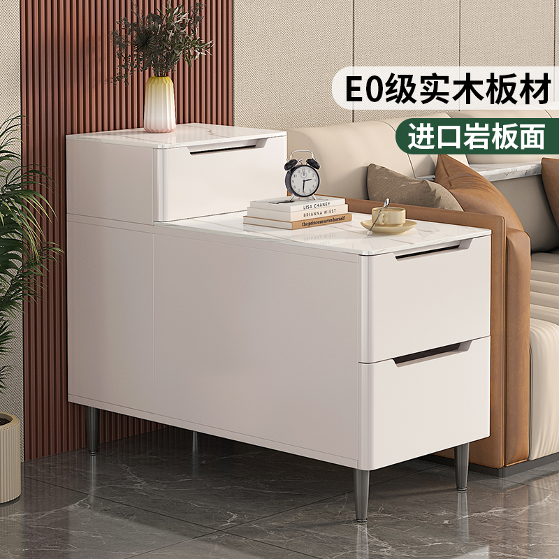 实木沙发边柜客厅2025新款侧边几沙发桌侧柜置物架岩板边桌小桌子