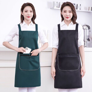 防水围裙女厨房做饭防油家用耐脏上班工作男成人罩群定制印字logo